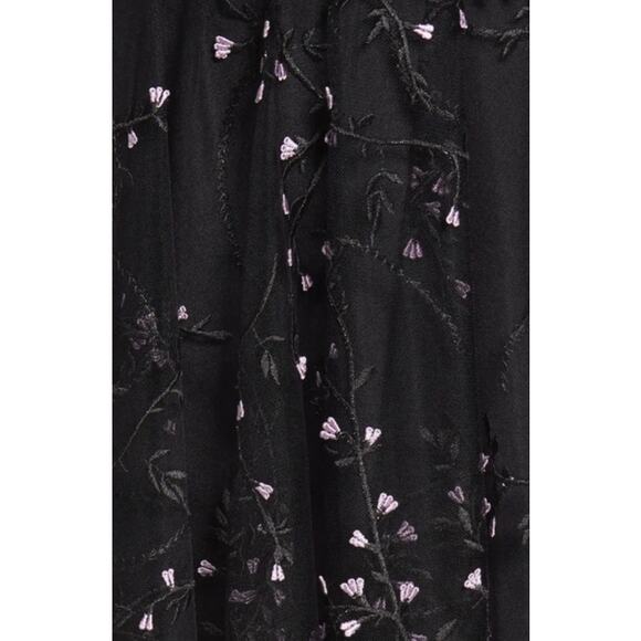 Helsi Ella Dress Long Sleeve Open Back Sheer Plunging Midi Dress - Picture 12 of 14